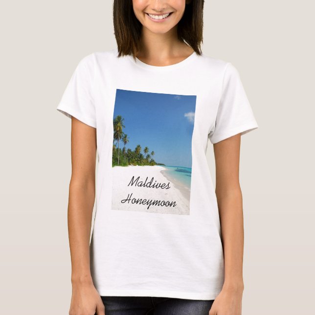 Camiseta Lua de mel de Maldives (Frente)