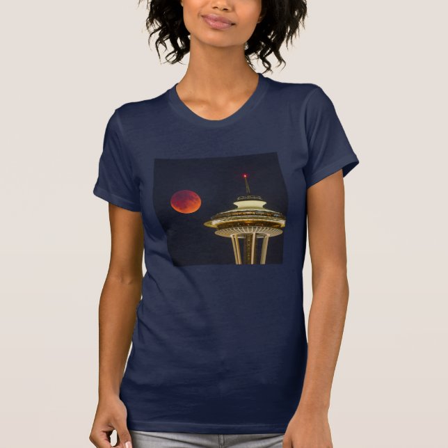 Camiseta Lua de Sangue | Agulha Espacial de Seattle (Frente)