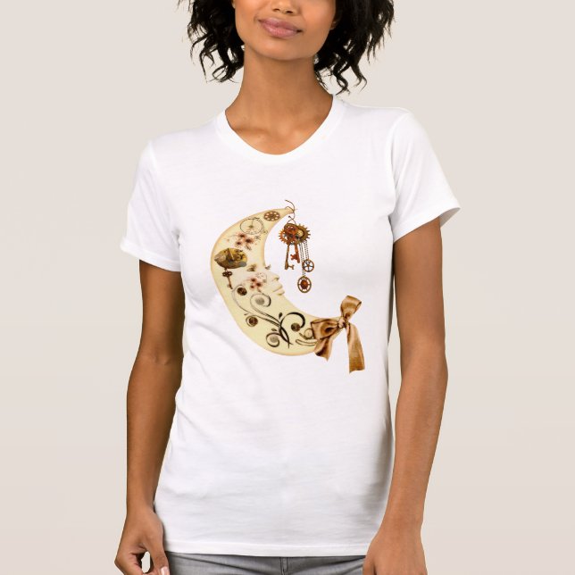 Camiseta Lua de Steampunk da fantasia (Frente)