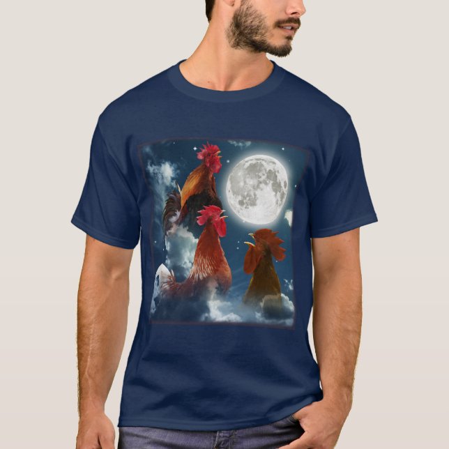 Camiseta Lua de três galinhas (Frente)