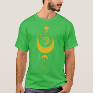Camiseta Lua do Crescente Místico Celestial