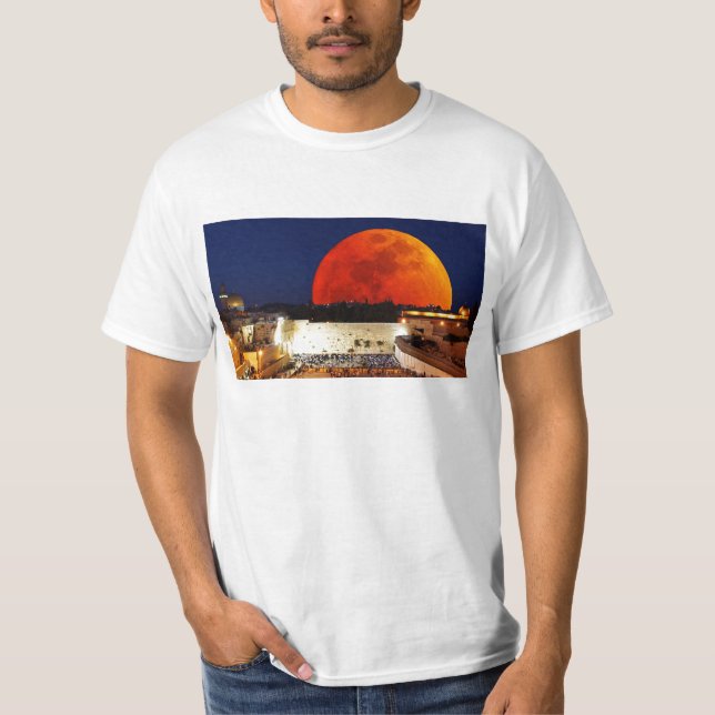 Camiseta Lua do sangue sobre Jerusalem (Frente)