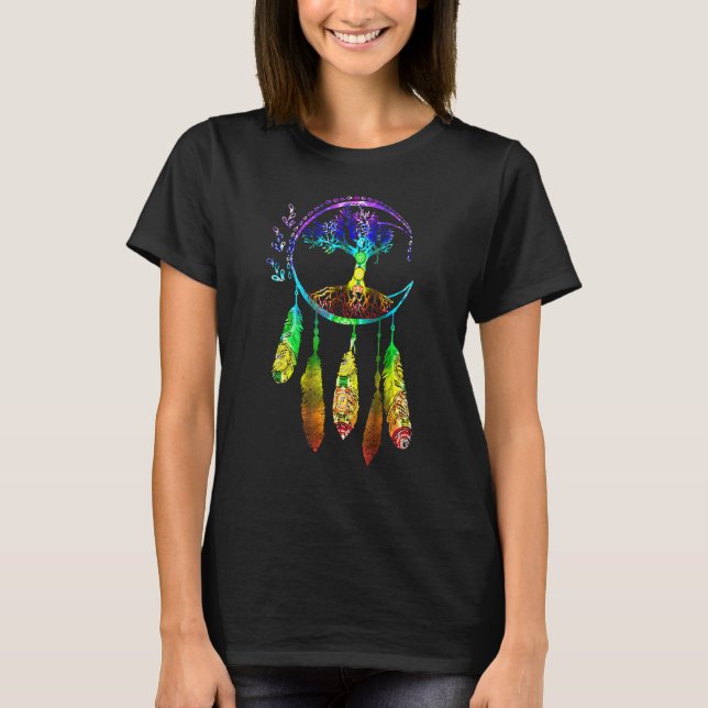 Camiseta Lua Dream Capturador De Penas Da Vida (Frente)