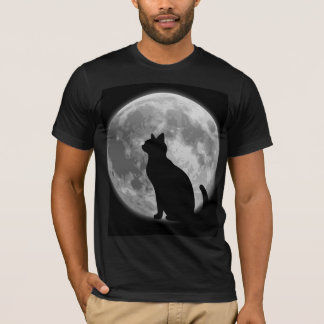 Camiseta Lua e Gato Negro