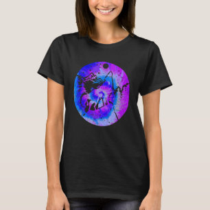 Camiseta Lua E Lobos Lobos Amantes de os animais Selvagens