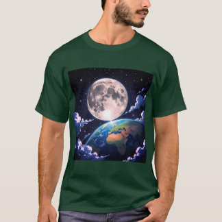 Camiseta "Lua e Planeta Terra"