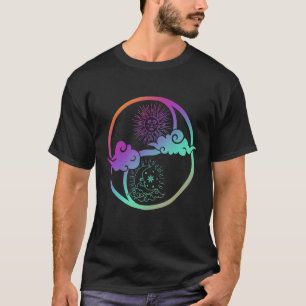 Camiseta Lua E Sol Árvore Da Vida Budista Mandala Yin