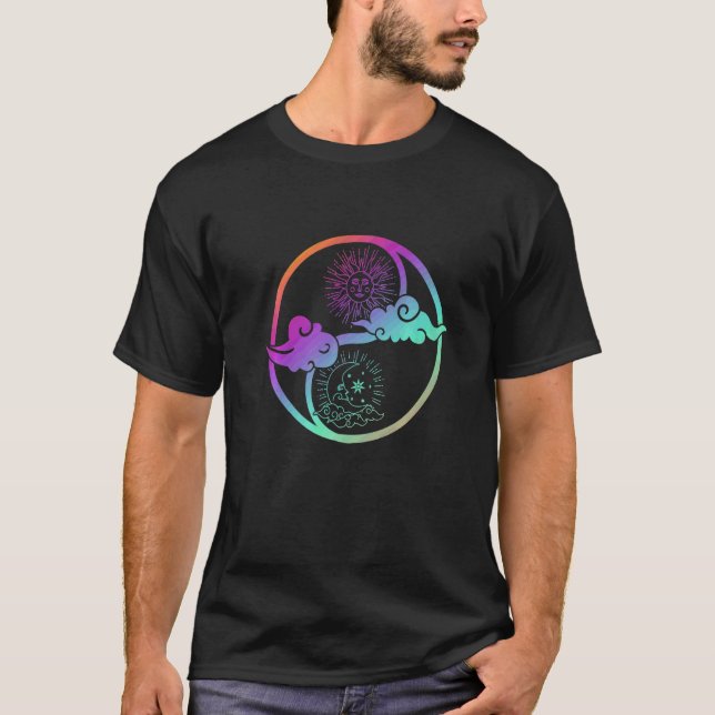 Camiseta Lua E Sol Árvore Da Vida Budista Mandala Yin (Frente)