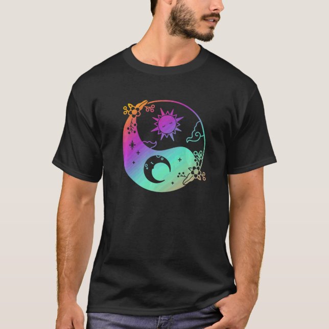 Camiseta Lua E Sol Árvore Da Vida Budista Mandala Yin (Frente)