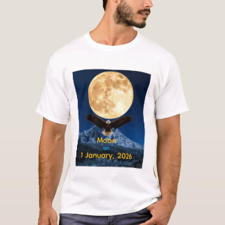 Camiseta Lua em 1 de janeiro de 2026