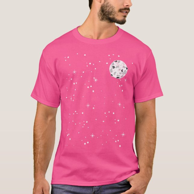 Camiseta Lua Estrelas Galáxia Espaço Exterior Corpos Celest (Frente)