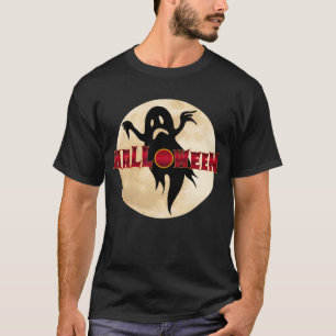 Camiseta Lua Fantasma de Halloween