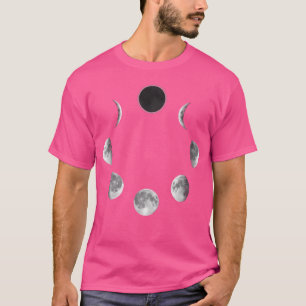 Camiseta Lua Fases Calendário Lunar Astronomia Binoculares