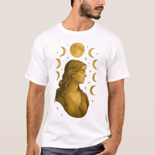 Camiseta Lua feminina divina Fases T-Shirt - Vintage