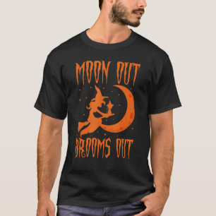 Camiseta Lua Fora Vassouras Fora Halloween Vassoura Bruxa