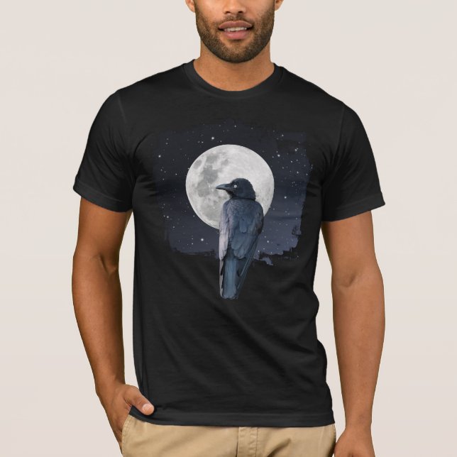 Camiseta Lua Fria do Corvo da Floresta (Frente)