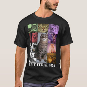 Camiseta Lua Gata Engraçada Na Minha Era Feral Gatinho Para
