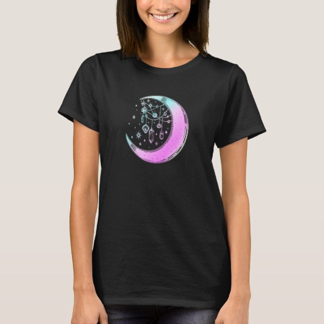 Camiseta Lua Gótico de Pastel com Cristais (Frente)