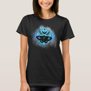 Camiseta Lua Mística Mágica de Mariposa Ocultista Gótica Ce