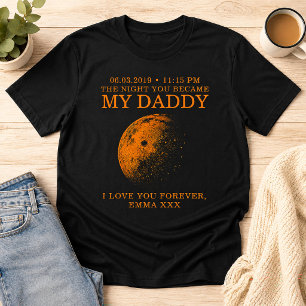 Camiseta Lua Na Noite Em Que Você Se Tornou Meu Papai Perso