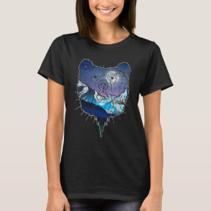 Camiseta Lua Natureza Glaciar Plena Lua Glaciar Mountain La