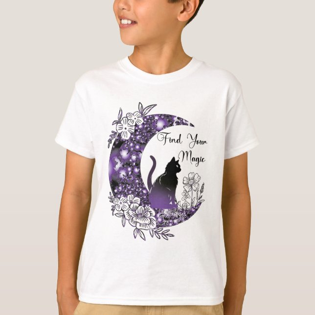 Camiseta Lua Negra Celestial Mística Celestial do Dia (Frente)