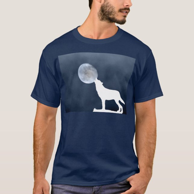 Camiseta Lua Nova - lobo uivando (Frente)