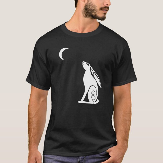 Camiseta Lua que olha o T da obscuridade dos homens da (Frente)