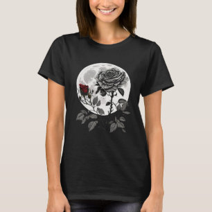 Camiseta Lua Rosa Gótica Goth Feitiçaria Bruxa 1