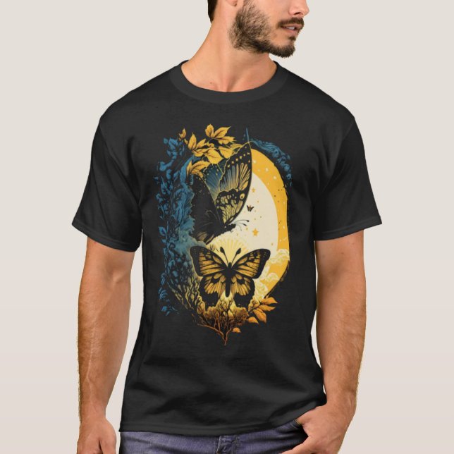 Camiseta Lua Sun Celestial Monarca Borboleta 1 (Frente)
