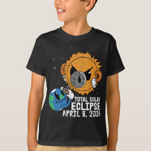 Camiseta Lua Sun Total Eclipse Solar Abril 8 2024 Totalidad