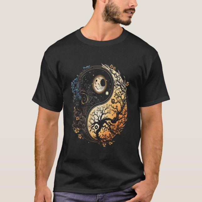 Camiseta Lua Sun Yin Yang Day and Night (Frente)
