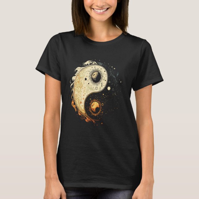 Camiseta Lua Sun Yin Yang Day and Night 1 (Frente)