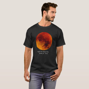 Camiseta Lua super 2018 do sangue azul