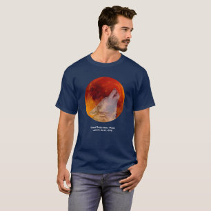 Camiseta Lua super 2019 do lobo do sangue