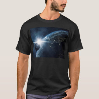 Camiseta Lua terrestre e sol