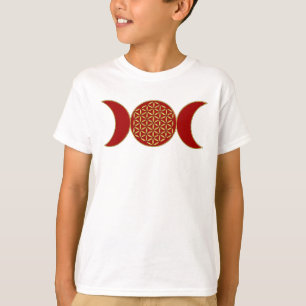 Camiseta Lua Tripla Mágica - Flor Espiritual Da Vida 1 Hood