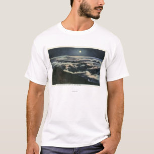 Camiseta Luar acima das nuvens na montagem Washington