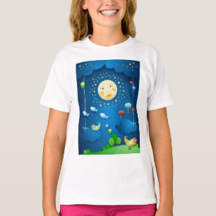 Camiseta Luar e peixes voadores