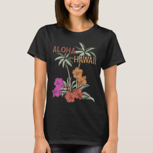 Camiseta Luau Havaí Aloha Flores Hibisco Havaiano Férias