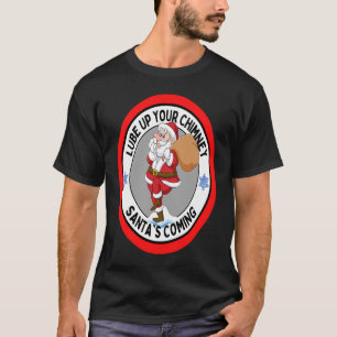 Camiseta Lube seus Papais noeis de chaminés comendo rude Ch