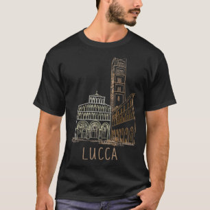 Camiseta Lucca City Itália, oferta de souvenir para homens