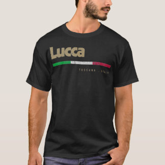Camiseta Lucca Italian City Retro Flag Italy 