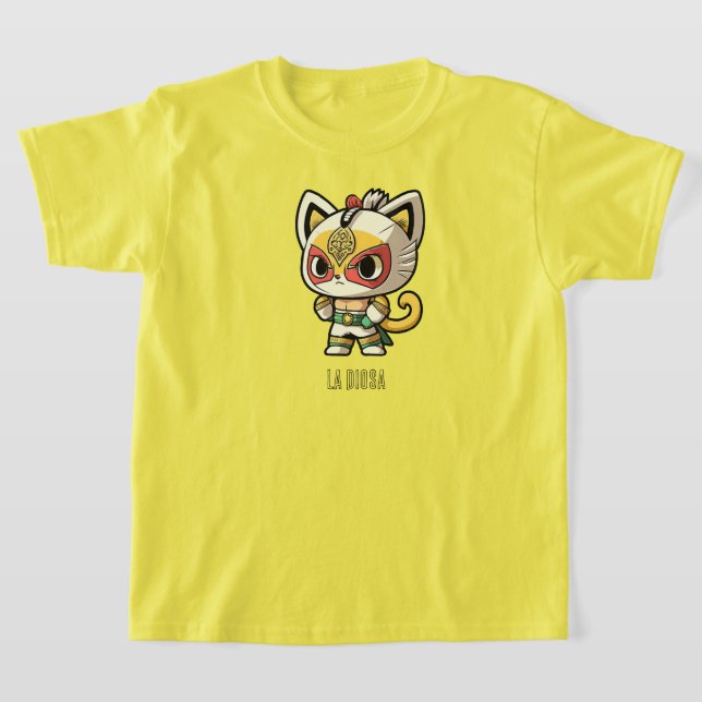 Camiseta Lucha Libre Cat Máscara Luta Mexicana, La Diosa G (Postura )