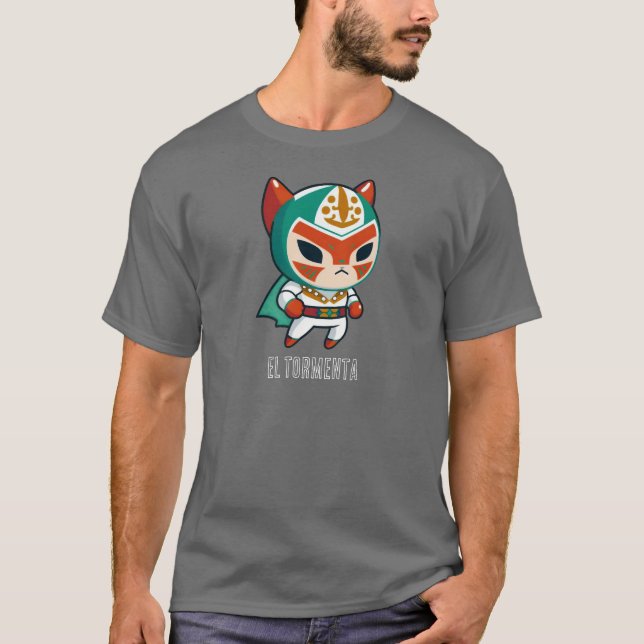Camiseta Lucha Libre Cat Máscara Mexicana Luta, El Tormento (Frente)