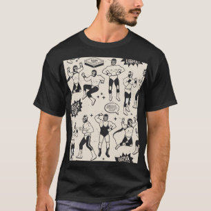 Camiseta Lucha Libre: Padrão mexicano de lutador