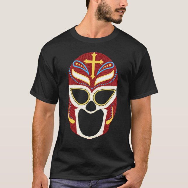 Camiseta Luchador Lucha Libre Máscara Luta Ventiladores mex (Frente)