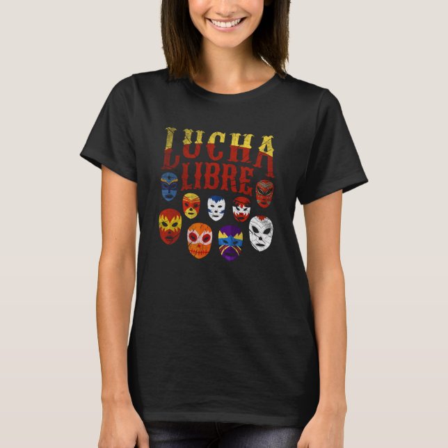 Camiseta Luchador Máscaras Lucha Libre 2 (Frente)