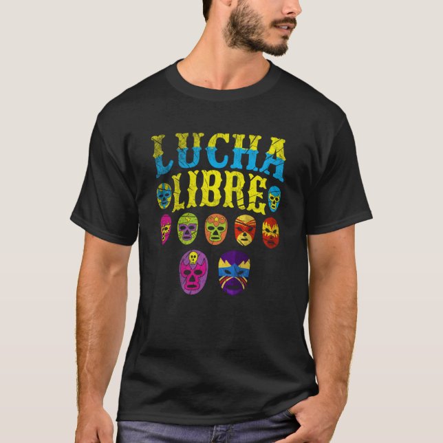 Camiseta Luchador Masks Lucha Libre  1 (Frente)