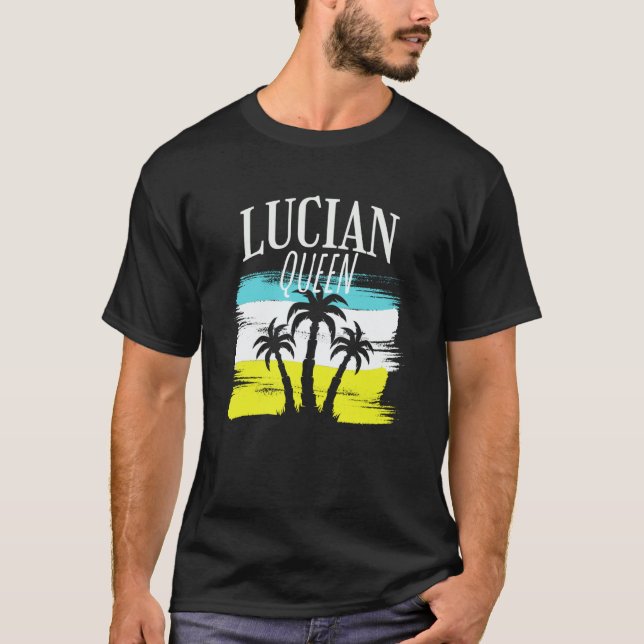 Camiseta Lucian queen St Lucia IndependenceLucian Independe (Frente)